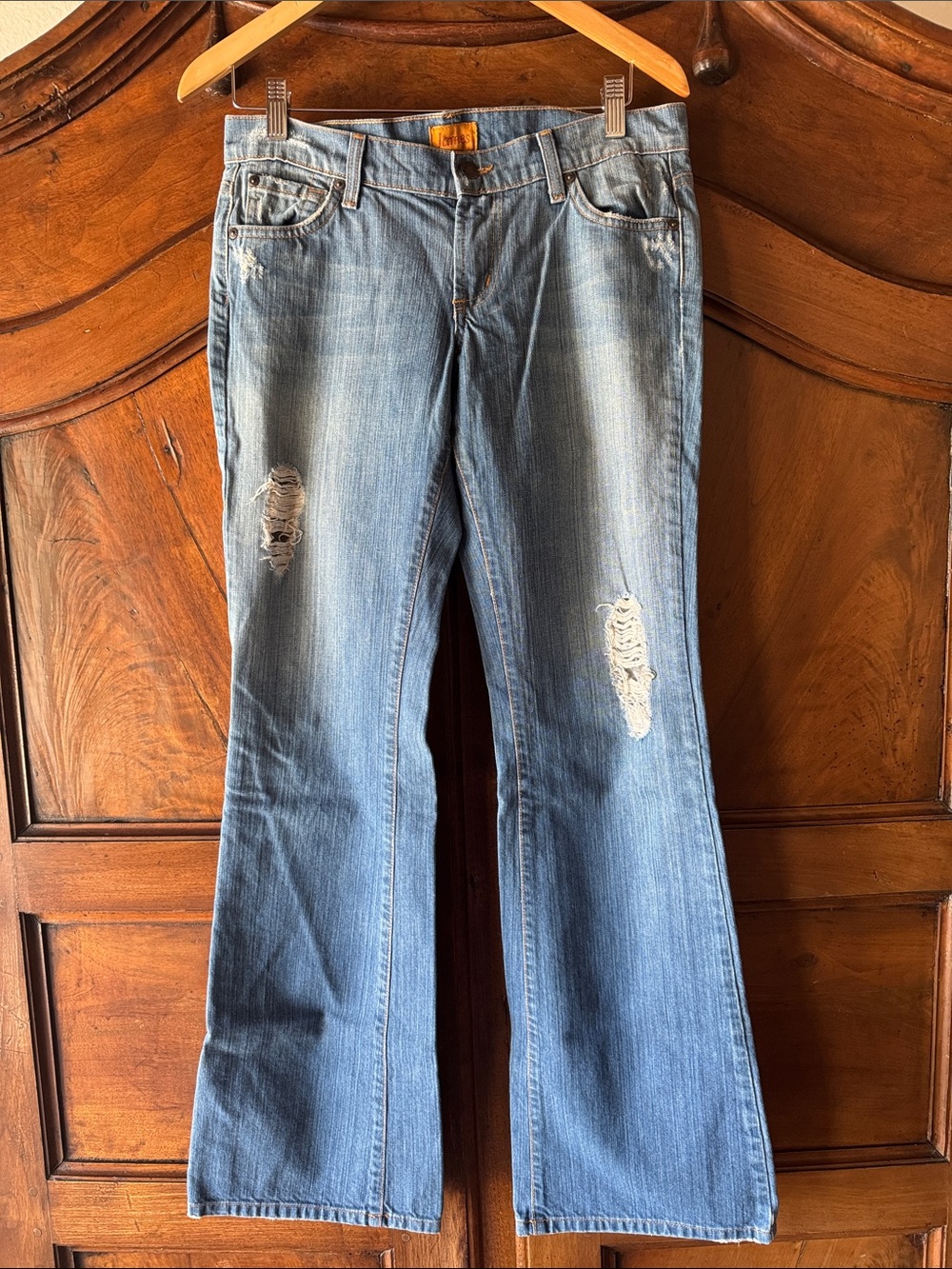 James Jeans Light Blue Distressed Flare Jeans